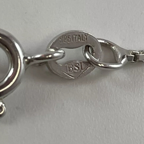 BSI GENUINE DIAMOND 16" 1MM Sterling Silver box chain necklace 7.0G - Picture 5 of 7